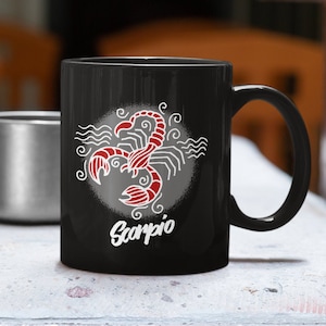 Scorpio Zodiac Mug - Scorpio Star Sign - Zodiac Coffee Mug for Scorpio Astrology Sign - Coffee and Tea Mug for Scorpio Sign
