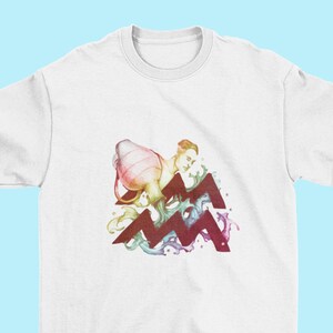 Aquarius Zodiac T-Shirt - Aquarius Star Sign Tee   - Aquarius T-Shirt - Aquarius Tee - Aquarius   Astrology T-Shirt