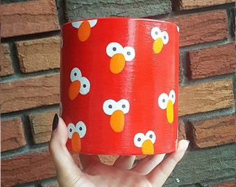 Big pot planter red kids TV show motif nature plants house decor handmade indoor decoration living room bedroom home design