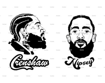 svg-png-eps-dxf-ai-jpg Nipsey Hussle silhouette .INSTANT DOWNLOAD