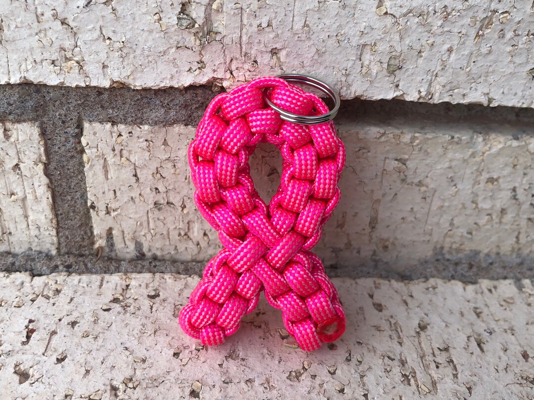Cancer Ribbon Keychain Etsy