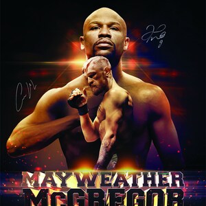Mayweather vs Mcgregor Boxing Print, UFC Fight Poster, Middleweight Title, Canvas Print, Acrylic Image
