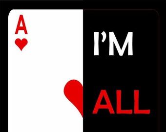 I'm All In, Poker Decor, Paper Print, Acrylic Image