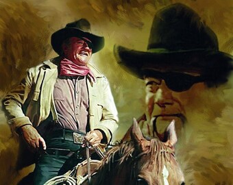 John Wayne Print, John Wayne Poster, Canvas Print, Acrylic Image