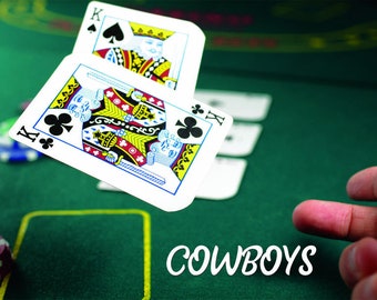 Cowboys, Pocket King, Poker Decor, Paper Print, Acrylic Image