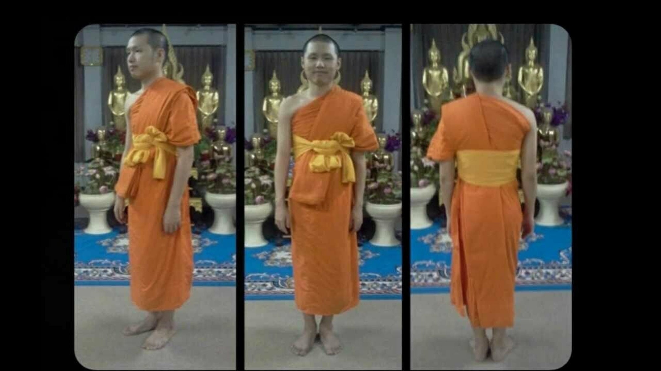 Thai Buddhist Monk's Robe Premium Set 7 pcs Priest Costume Etsy
