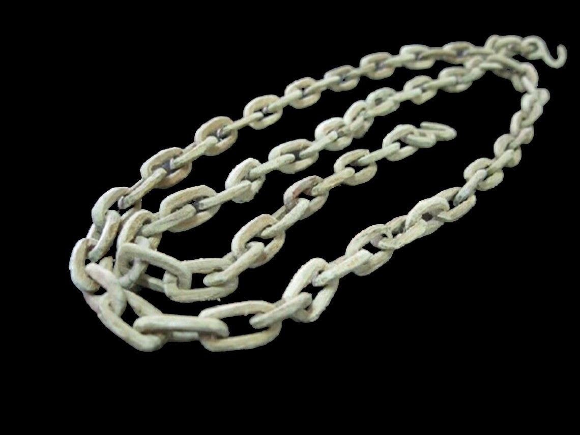 2 Pcs Vintage WOODEN CHAIN Rare Carved Wood Folk Art Sculpture Etsy