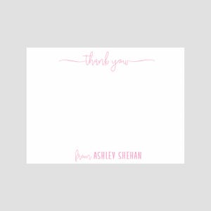 Benutzerdefinierte Name Grußkarte | Personalisiertes Briefpapier | Personalisiertes Briefpapier Persönliches Dankeschön | Swish Name Danke