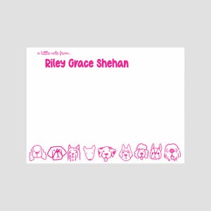 Papelería personalizada / / Papelería personalizada / Dog Train / Agradecimiento personal / Papelería para niños / Tarjeta de notas DogTrain