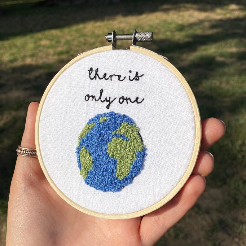 Earth Embroidery ArtDecor Handmade