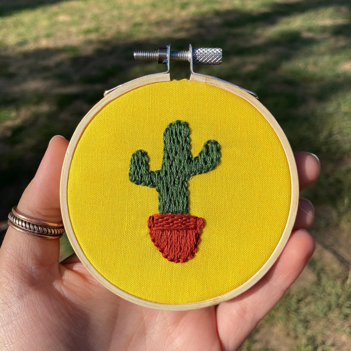 Cactus handmade embroidery art decor  etsy Cactus handmade embroidery art decor  etsy