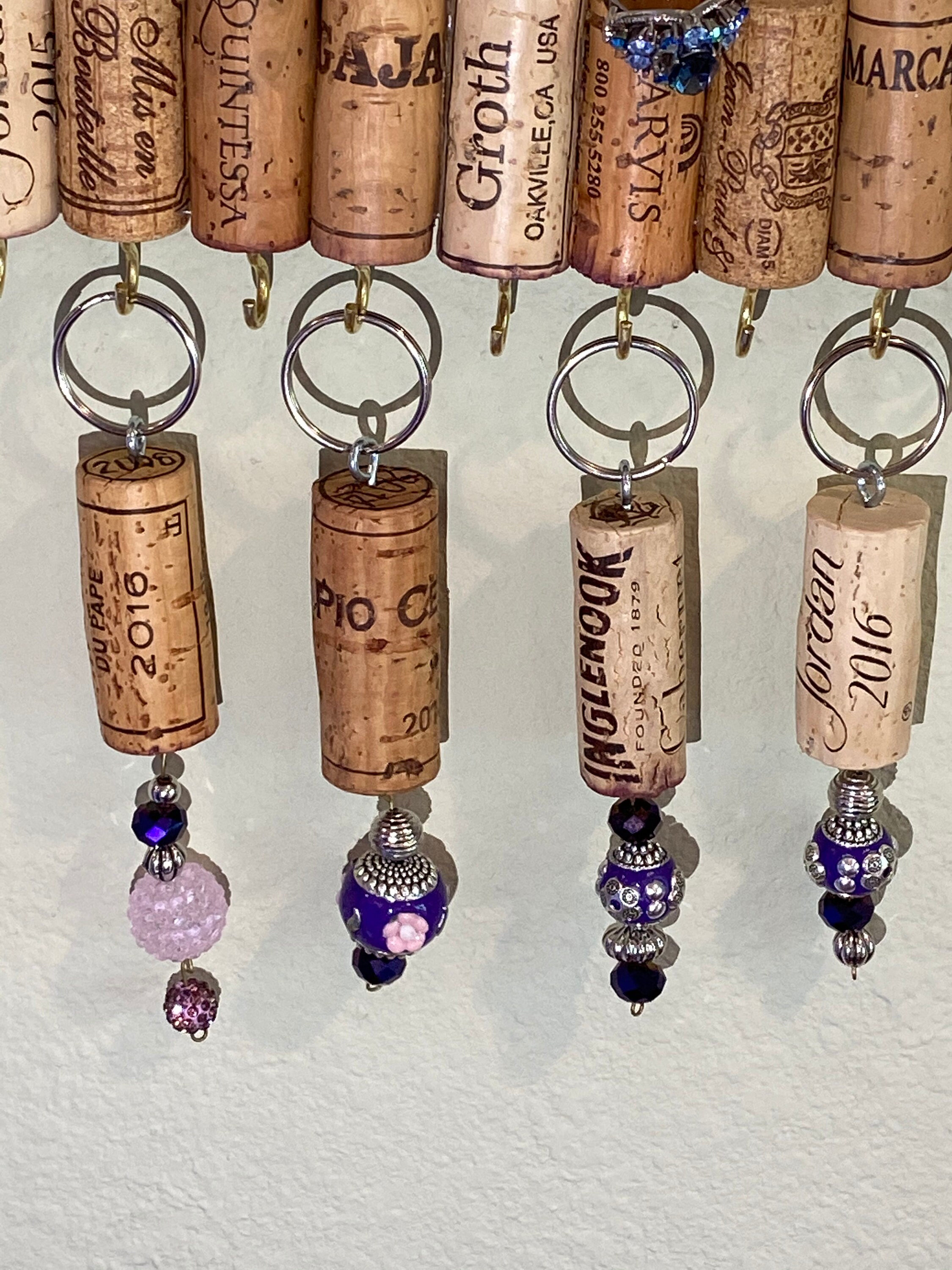 Bling Wine Cork Keychains - Etsy