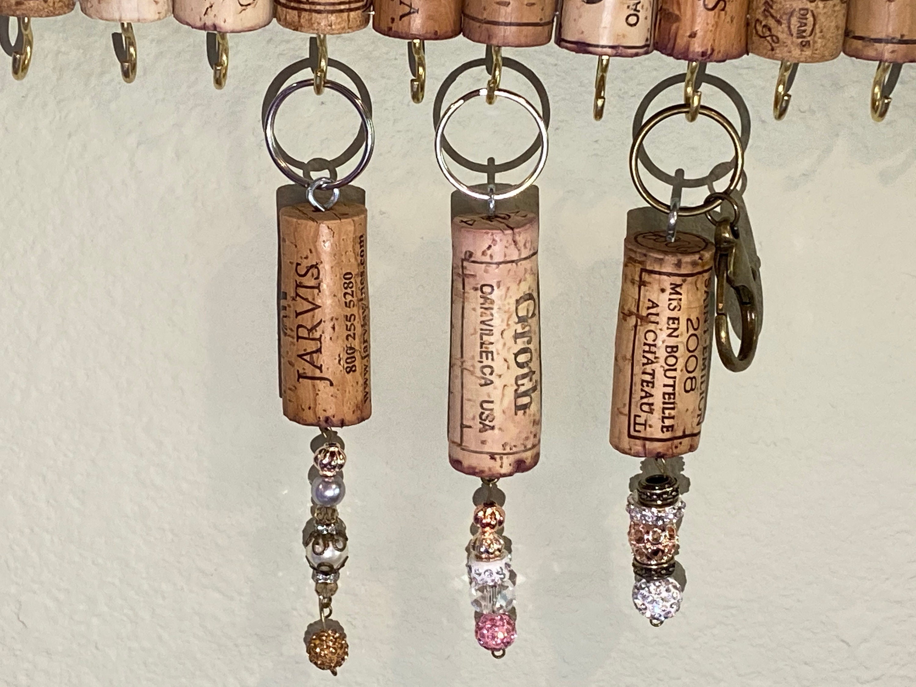 Bling Wine Cork Keychains - Etsy