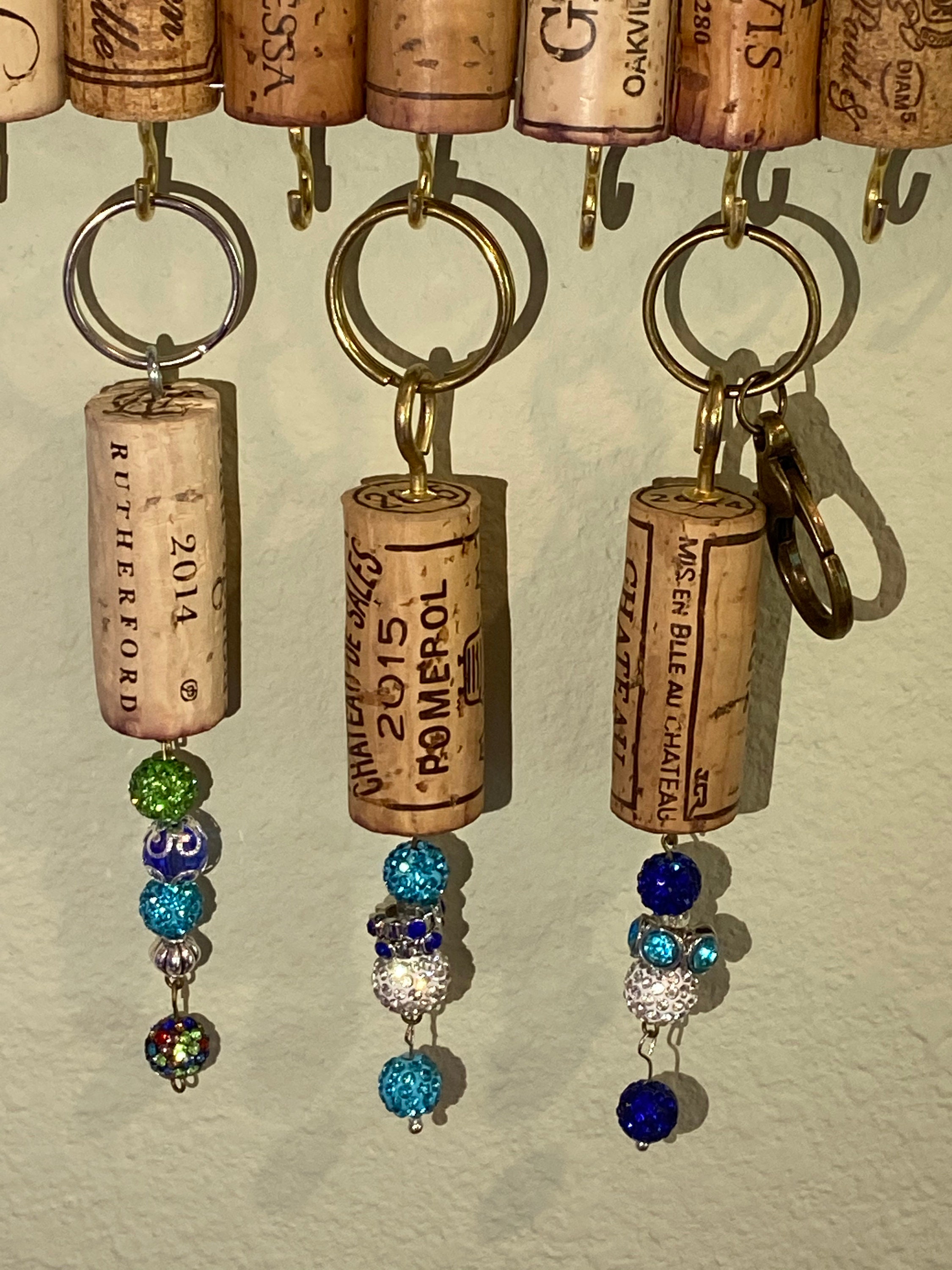 Bling Wine Cork Keychains - Etsy