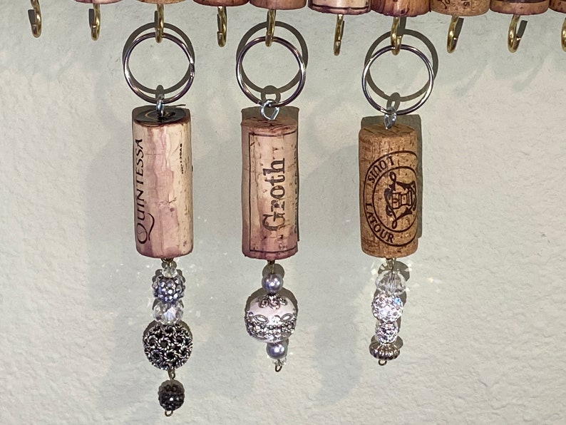 Bling Wine Cork Keychains - Etsy