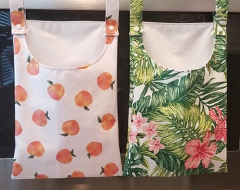 Reusable Paper Towel Laundry Bag. Hanging Kitchen Waterproof Liner Bag.