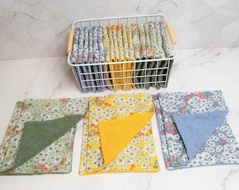 Reusable Paper Towels- Half Sheets/Napkins. Berries & Flowers