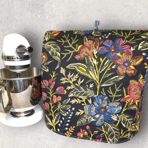 Stand Mixer Full Cover. Blooms Noir