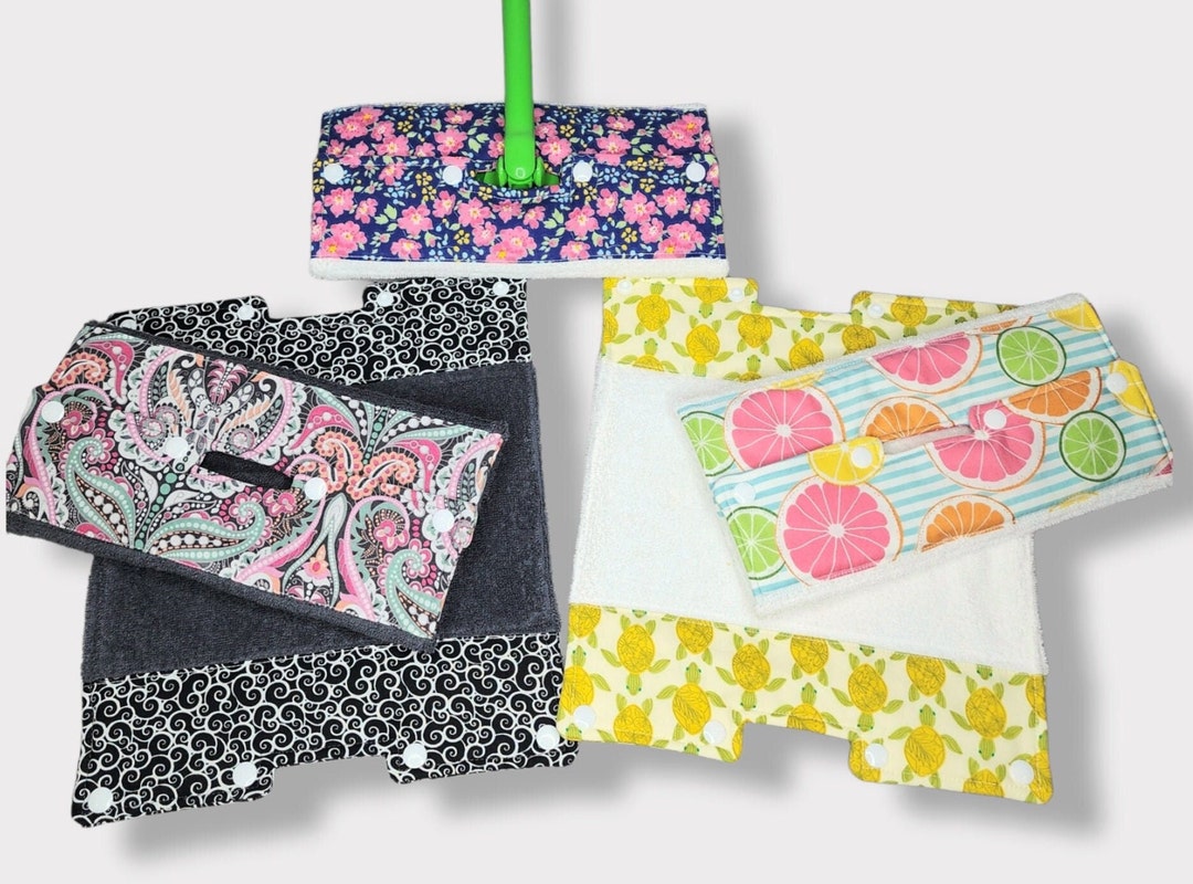 Reusable Reversible Cloth Mop Covers for Wet/dry Sweepers. Zero Waste