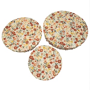 Reversible  Bowl Covers -Set of 3. Reusable, Washable, 100% Cotton.