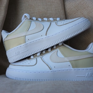 Custom Nike Air Force 1 (AF1s) Beige