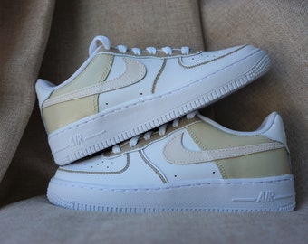 Custom Nike Air Force 1 (AF1s) Beige