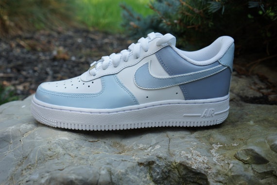 Azul Air Force 1 Custom Nike Air Force 1 Tonos grises - Etsy