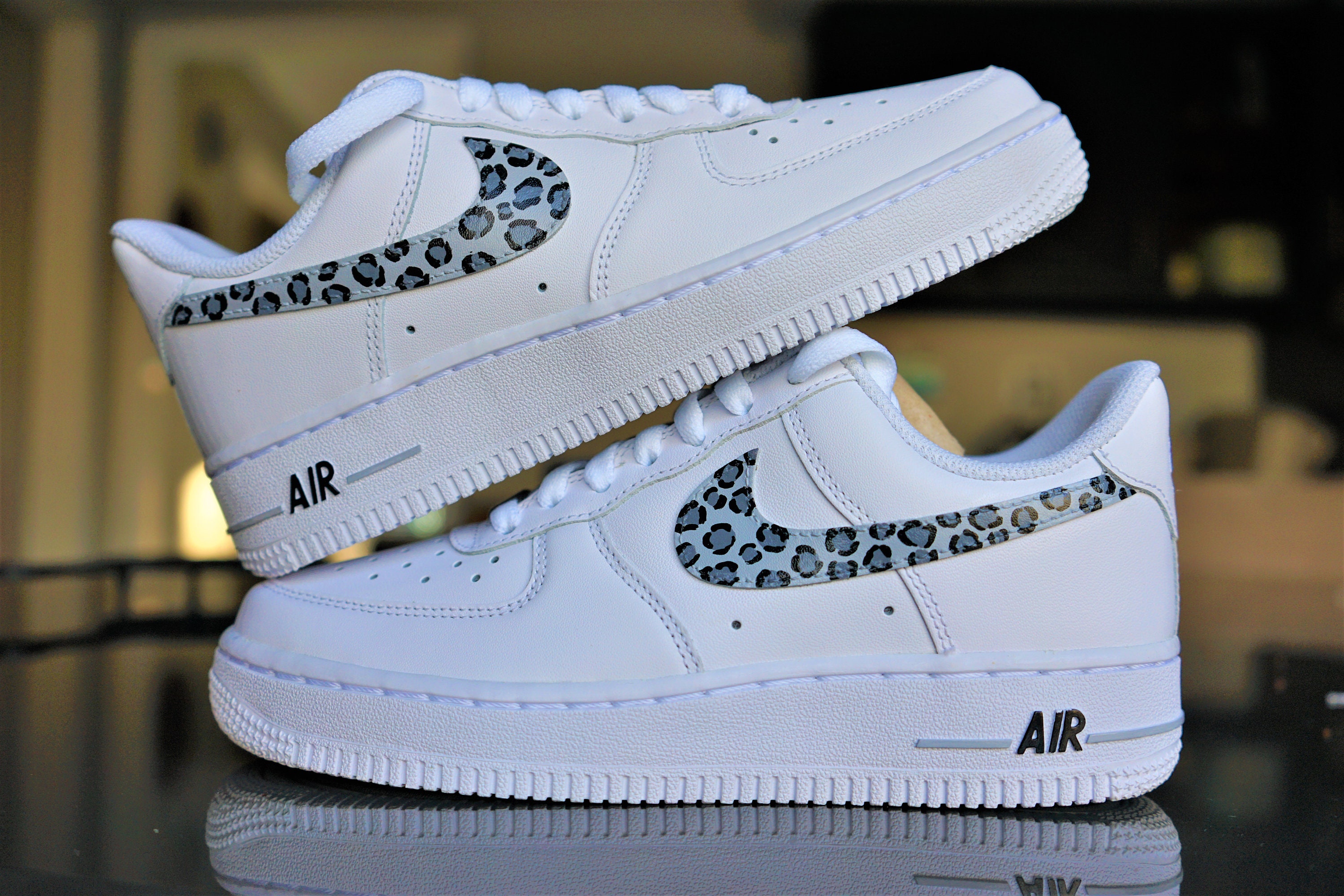 otro africano Trueno Custom Nike Cheetah Custom Air Force 1 Estampado de guepardo - Etsy México