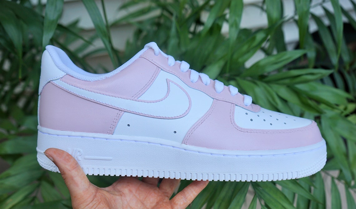 custom pink air forces