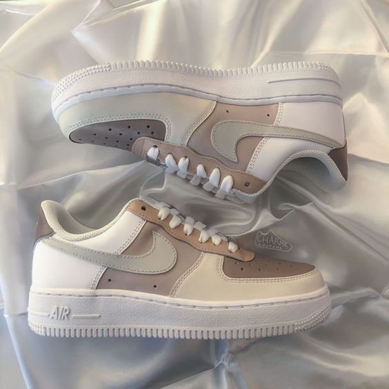 air force 1 beige and brown