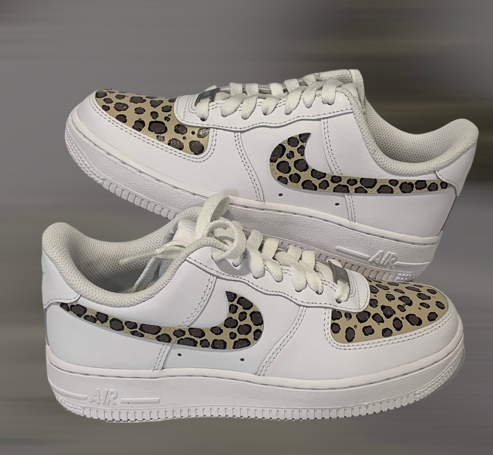 custom cheetah air force ones