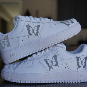 reflective butterfly air force ones