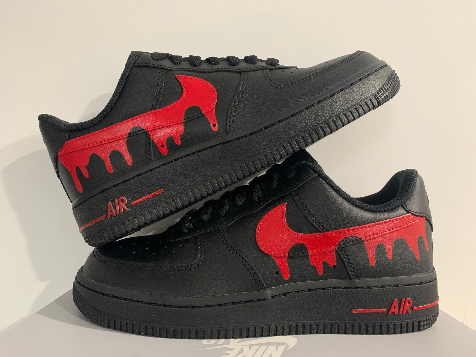 Custom Nike Air Force 1 Drip Any color drip Nike Drip Air | Etsy