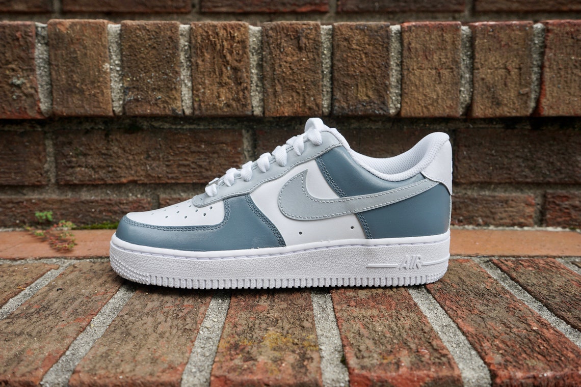 Gray Air Force 1 Custom Nike Air Force 1 Gray Tones Custom | Etsy