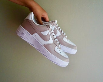 Custom Air Force 1, Beige Nike Air Force 1, Beige Sneakers, Trendy Sneakers, Women’s AF1, Women’s Air Force 1, Nike fashion sneakers