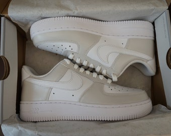 Custom Air Force 1, Beige Nike Air Force 1, Zapatillas Beige, AF1