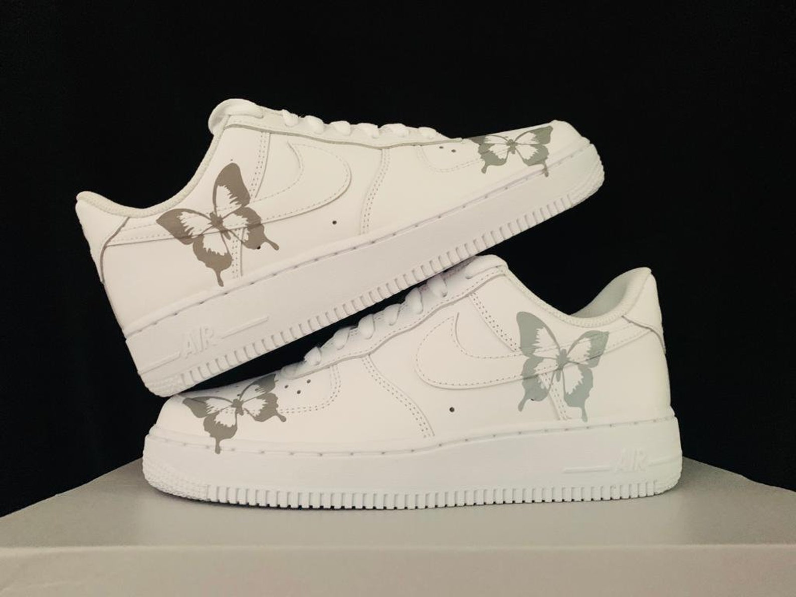 reflective butterfly air force ones
