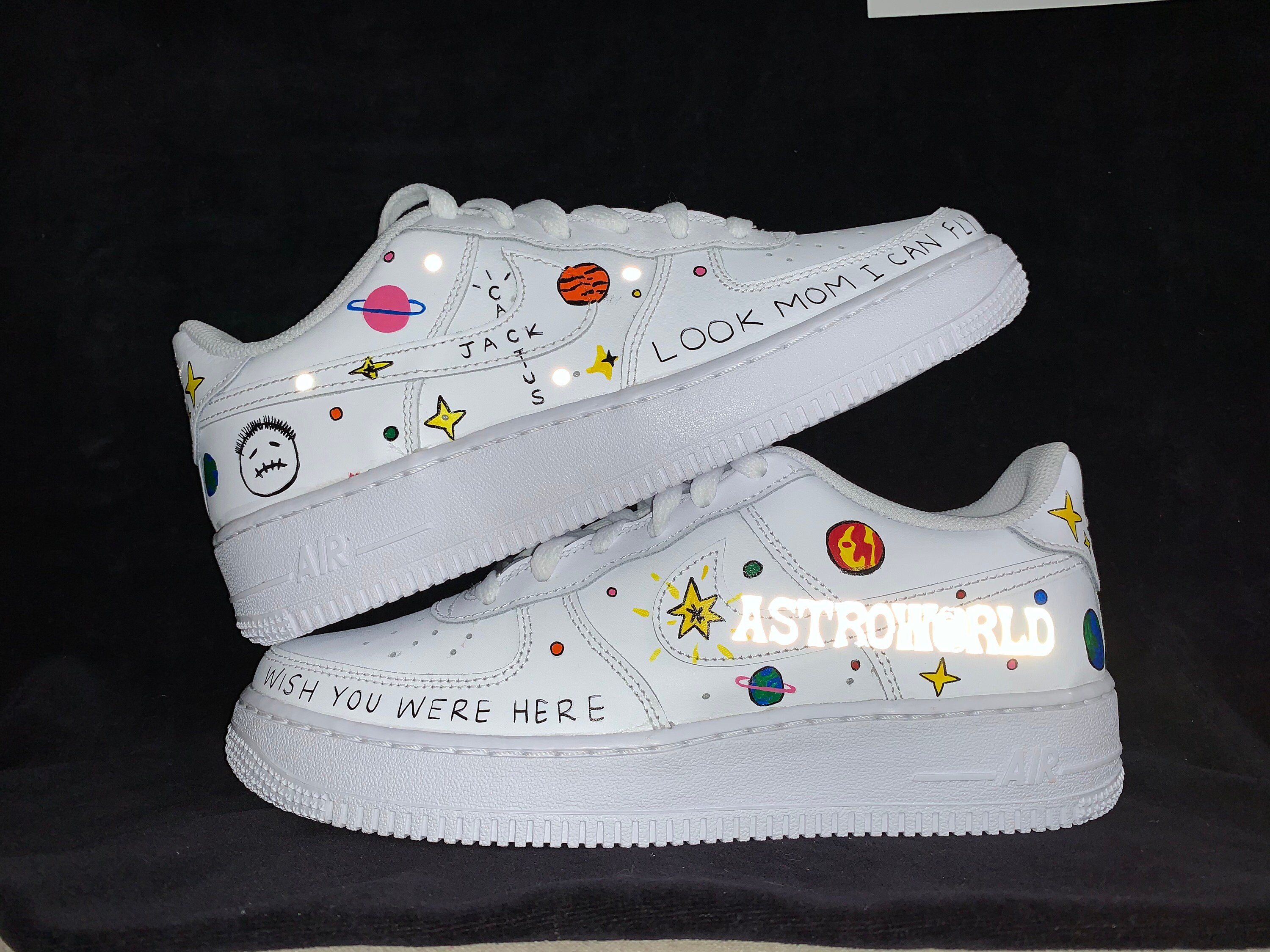 Astroworld Travis Scott Nike Custom Air Force 1 Travis Scott | Etsy
