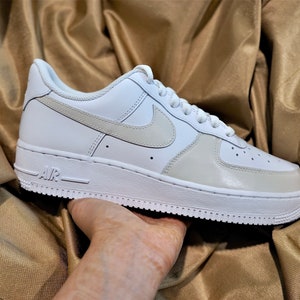 Custom Air Force 1, Beige Nike Air Force 1, Beige Sneakers,  Women’s AF1, Women’s Air Force 1, Nike fashion shoes