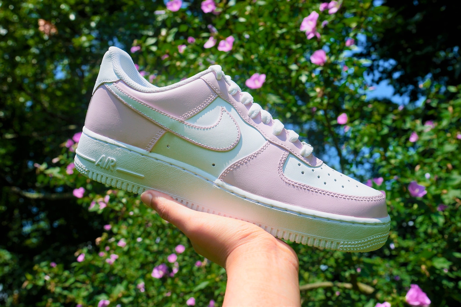 custom pink nike air force 1