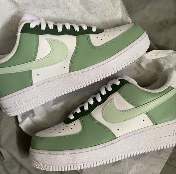 Spring Custom Nike Air Force 1 Custom Color Sage Green Any - Etsy