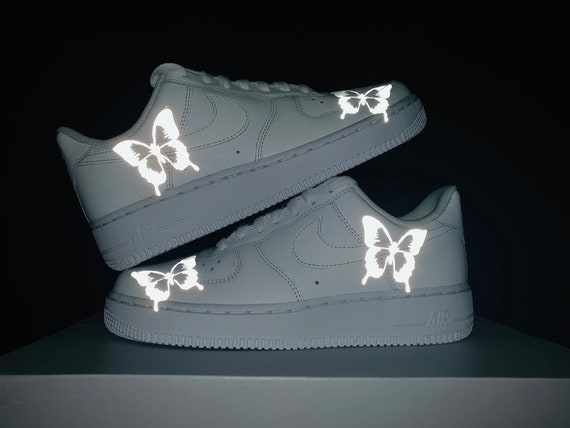 air force 1 with reflective butterflies