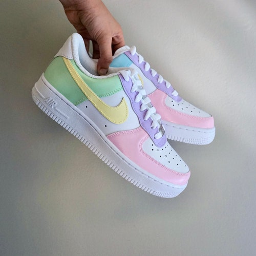 pastel colored air force ones