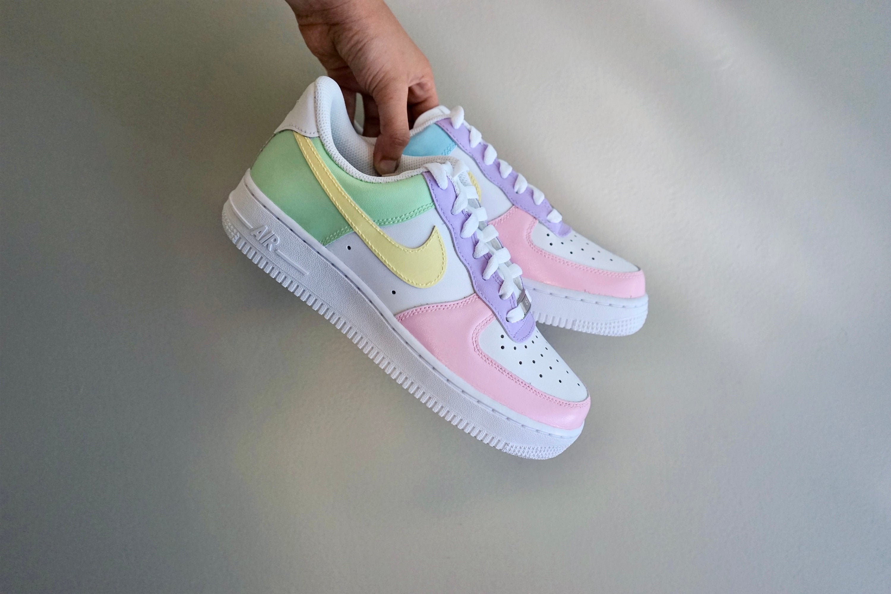 Nike Air Force 1 Sneakers - Custom Pastel Colors – B Street Shoes