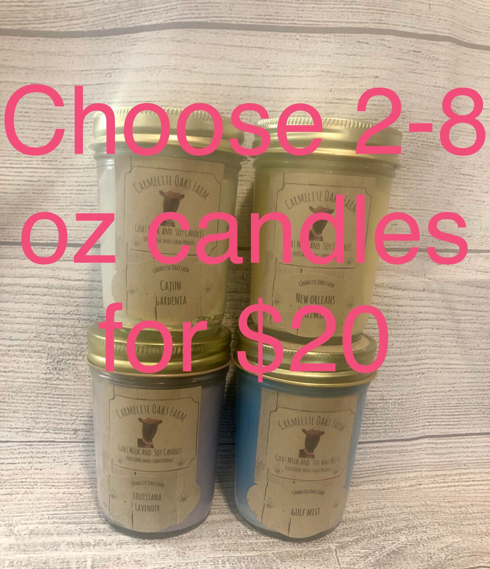 Goat Milk and Soy Candles 8 Ounce2 for 20 Dollars Etsy Israel