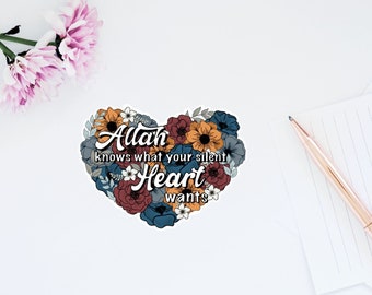 Islamic quote Heart Die Cut Sticker |Laptop Decal | Die Cut Sticker | Vinyl Sticker | Water Bottle Sticker