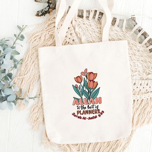Islamic Art Cotton Canvas Tote Bag: Muslim Gift