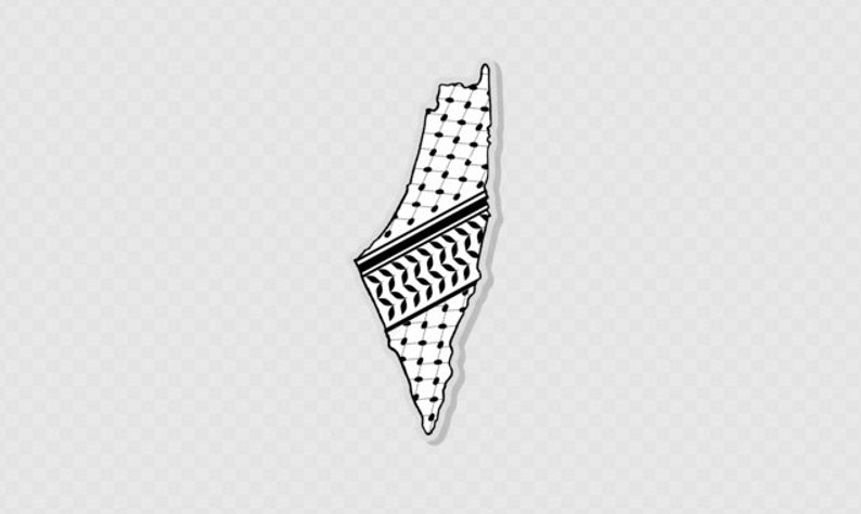 Keffiyeh Pin Free Palestine Map of Palestine Proceeds will be donated to Gaza Islamic Relief New Design image 3