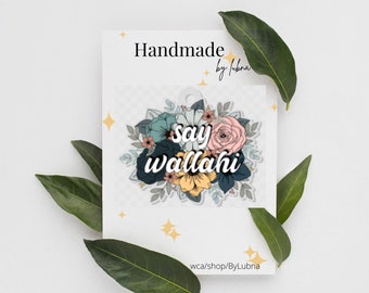 Say Wallahi-sleutelhanger: acrylsleutelhanger islamitische kunst
