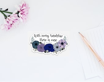 Quran Verse Floral Sticker | Cute Muslim Sticker | Islamic Laptop Sticker | Laptop Sticker, Sticker | Vinyl Sticker | Waterproof